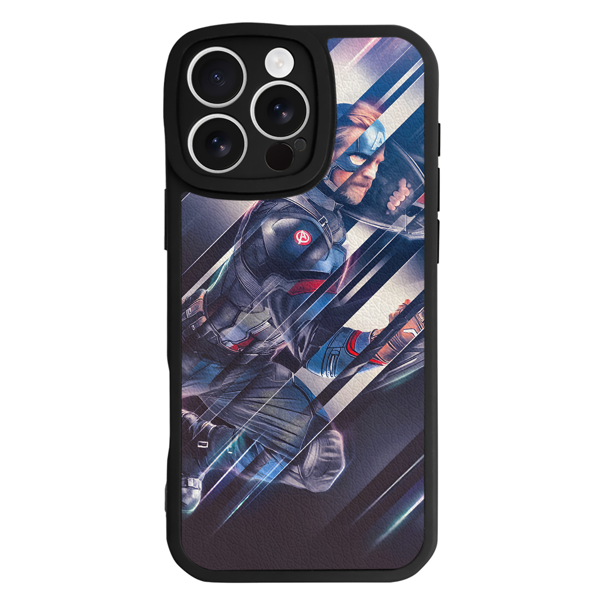 （画像用） アベンジャーズ The Avengers 【iPhone 16シリーズ対応】シリコンスマホケース（レザー調） 材質：シリコン
